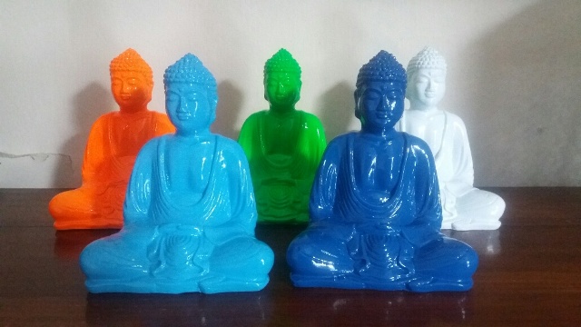Colorful Resin Sculptures - Buddha Meditation