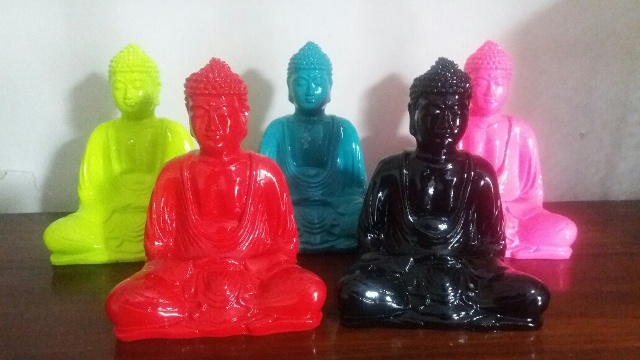 Colorful Resin Sculptures - Buddha Meditation