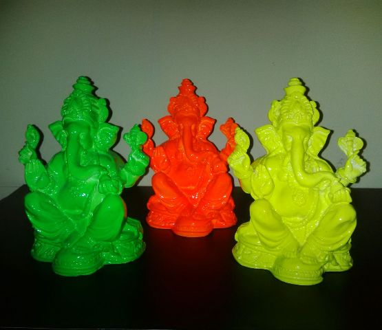 Colorful Resin Sculptures - Ganesha